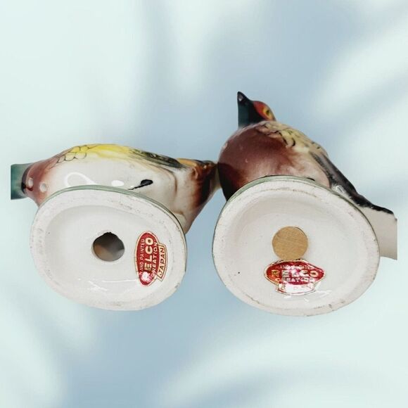 VINTAGE Japan PHEASANT Salt & Pepper Shakers Hand Painted Relco Creation - Picture 11 of 12